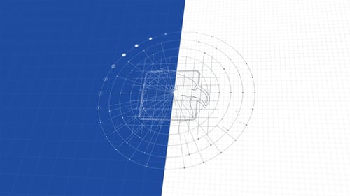 Blueprint Grid Logo Reveal