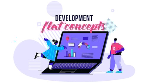 Animated Business Development Flat Concept Pack