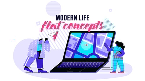 Modern life - Flat Concept