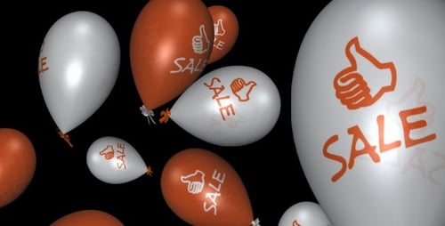 3D Sale Balloons Commercial Overlay