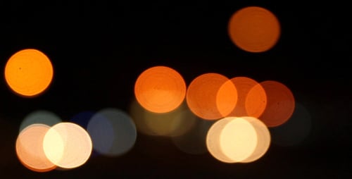Abstract Bokeh Lights on Dark Night Background