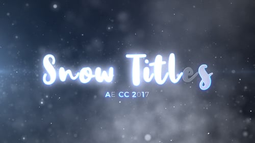 Elegant Winter Title Reveal with Shimmering Snow Particles