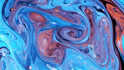 Swirling Liquid Paint Abstract Background