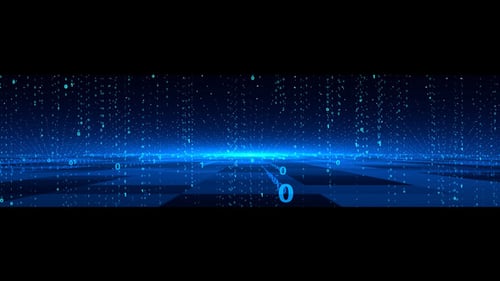 Background Of Digital Rain Information Flow Of Big Data Binary Hacker Empire