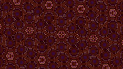 Neue Brauner abstrakter Hintergrund Hexagon Blumenmuster Animation