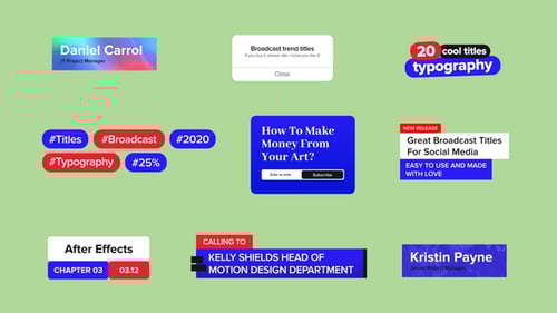 Modern Social Media and Broadcast Title Animations