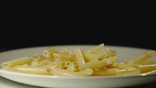 Penne Pasta Close Up Studio Shot