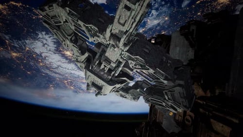 Armada de naves espaciais alienígenas que se aproxima da Terra