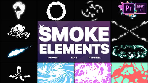 Paquete Smoke Elements 06 | Mogrt de Premiere Pro