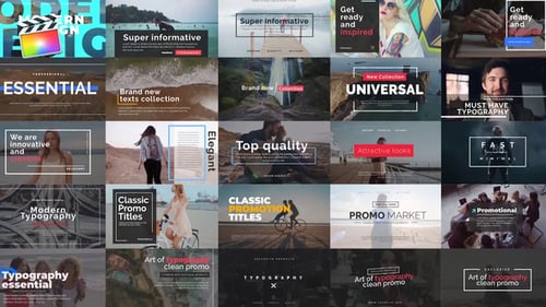 Modern Minimalist Typography Title Designs Pack