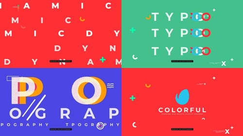 Colorful Typo Intro