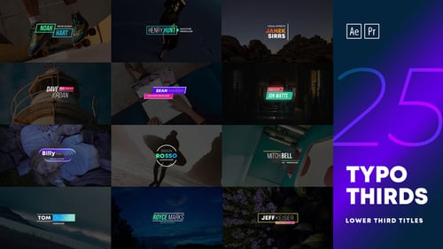 Dynamic Lower Thirds Pack with Modern Animated Titles