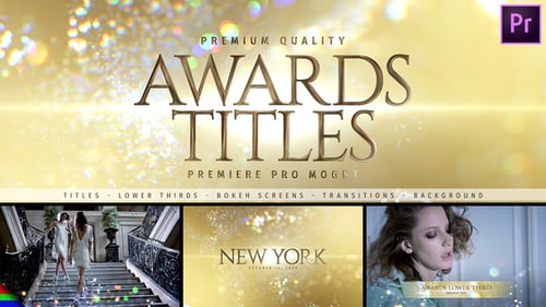 Elegant Awards Ceremony Opener with Glittering Gold Titles