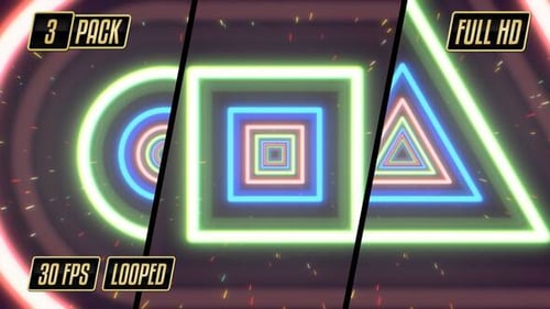 Formes Hypno en néon VJ