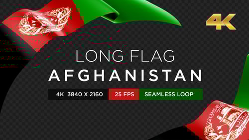 Waving Afghanistan Flag Animated Background and Lower Thirds