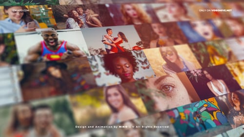 Revelación de Logo de vlog de fotos en mosaico