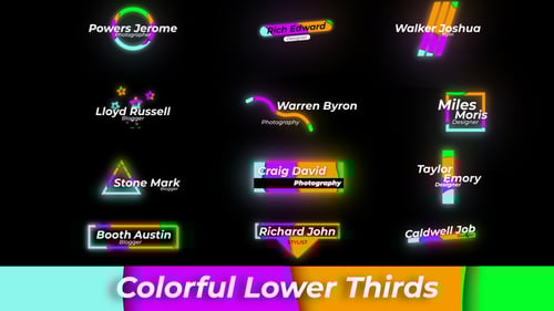 Colourful Lower Thirds