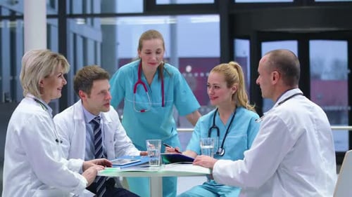 Medical Team Meeting and Collaboration in Hospital