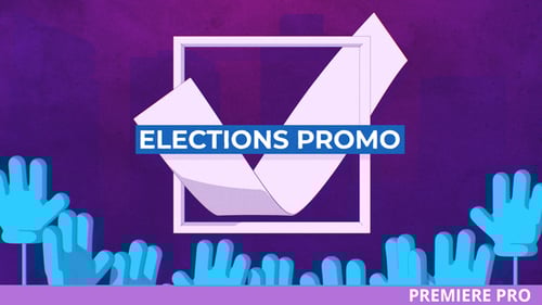 Modern Flat Design Election Promo with Voting Graphics