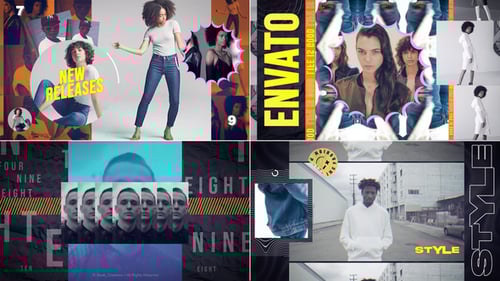Dynamic Fashion Promo with Kinetic Typography and Glitch Transitions