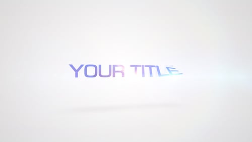 Elegant Rotating Title Reveal with Clean Light Flares