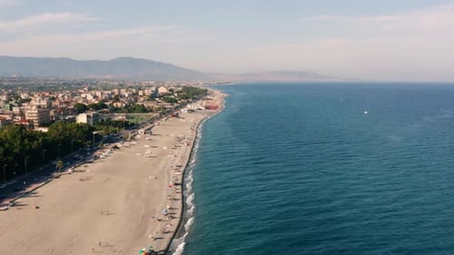 Aerial view of italian coastline