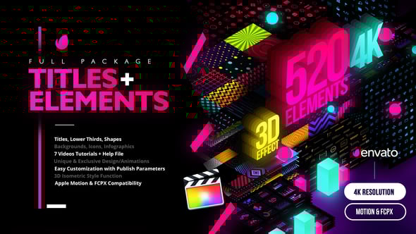 Modern Pack of Titles and Elements for FCPX - 4K