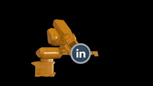Robotic Arm and Linkedin Logo