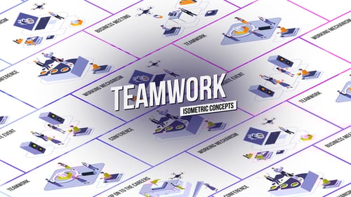 Teamwork - Isometric Concept