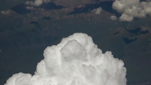 Aerial View of White Cloud Over Mountains
