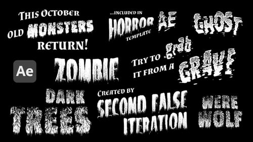Monsters - Títulos retro de terror