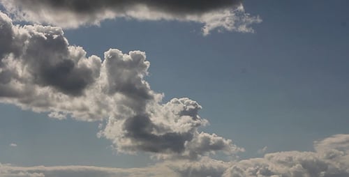Clouds Flowing Gently in a Blue Sky