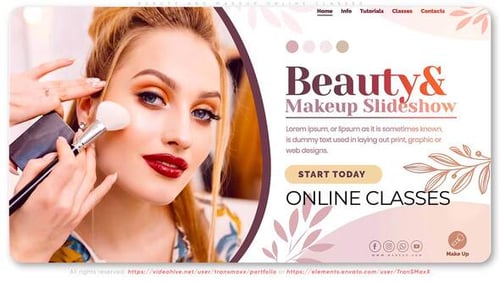 Schönheit und Makeup. Online-Klassen