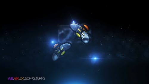 Dynamic Particle Logo Reveal Opener with Light Streaks