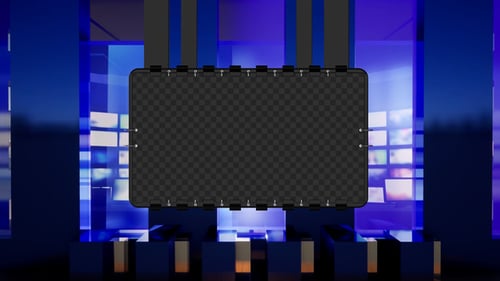 Virtuelles Fernsehstudio-Hintergrund mit Greenscreen B103