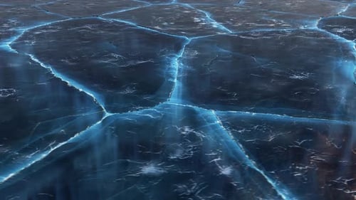 3D-Animation der Oberfläche der Eiskruste
