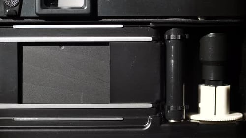 Mechanical Camera Shutter Opens and Closes