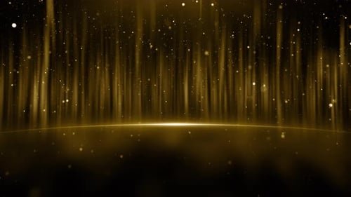 Partículas descendentes brilhantes de ouro