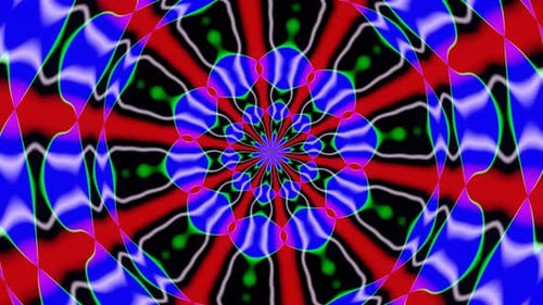 Raios multicoloridos pulsantes das discotecas VJ Loop