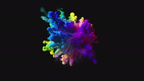 Vibrant Colorful Smoke Explosion Fluid Reveal