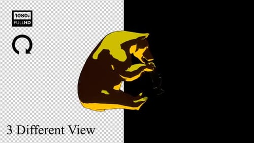 Animated Stylized Bear Eating in Modern Design