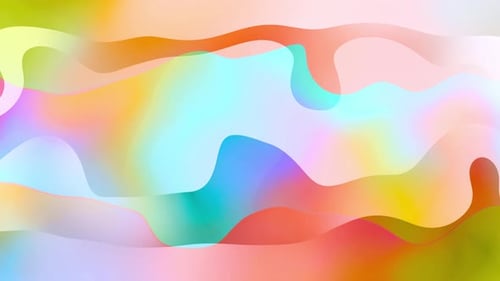 Vibrant Fluid Abstract Waves Seamless Loop Background