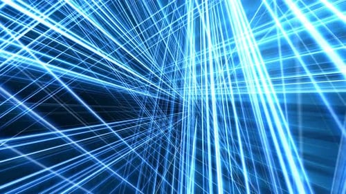 Rotating Abstract Blue Grid Loop