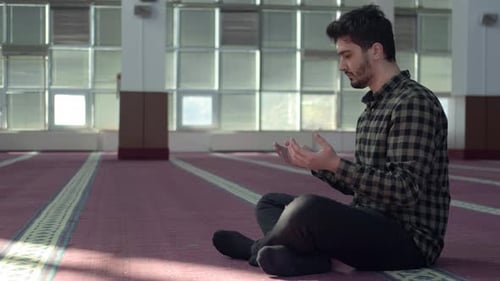 Lonely Alone Praying Mosque