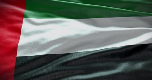 United Arab Emirates Flag Waving Animation
