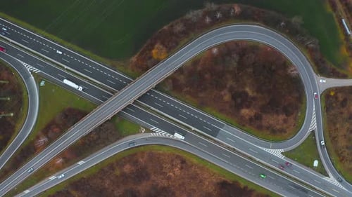 Aerial View of a Motorway