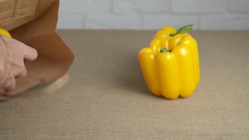 Pimiento ecológico envasado