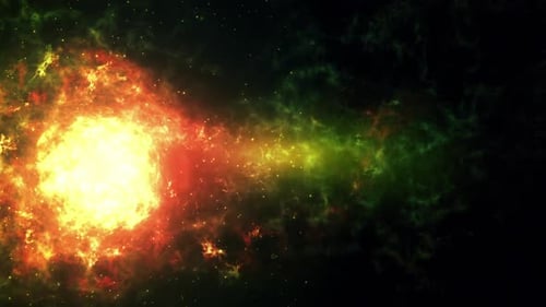 Abstract Fiery Nebula Star Glow Cosmic Animation
