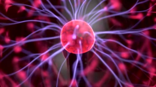 Abstract Plasma Ball with Electrical Discharges