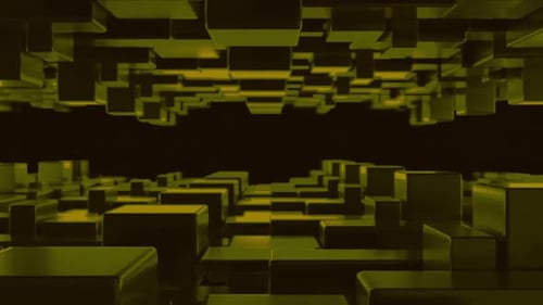 3D Tunnelblöcke gelb